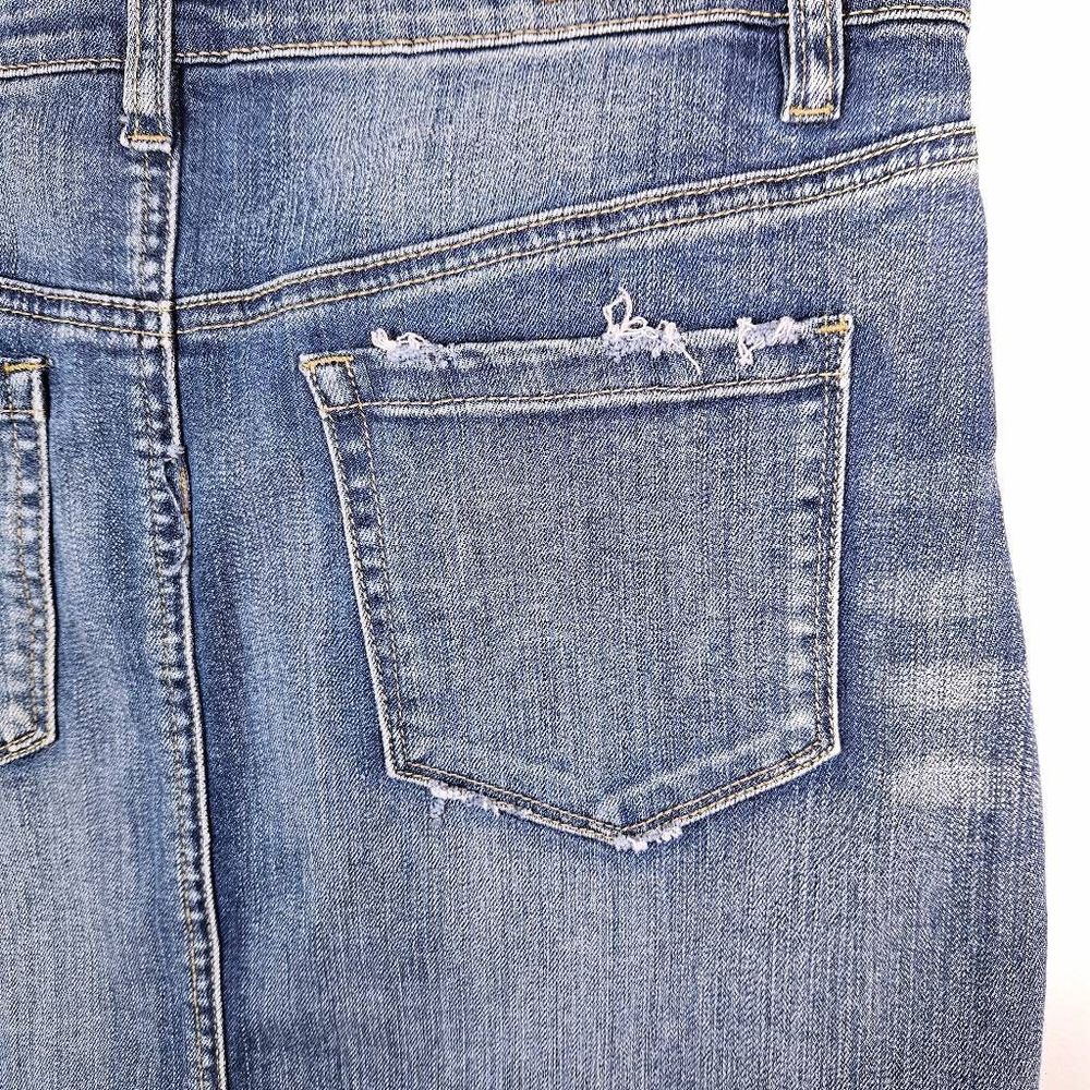 [BLANK NYC] Faithful 90's Y2K Inspired Way Back When Denim Raw Hem Skirt Size 28 - Picture 10 of 11